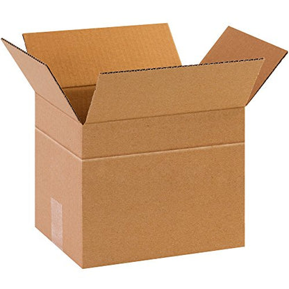 Tape Logic TLMD1088 Multi-Depth Corrugated Boxes, 10" x 8" x 8", Kraft (Pack of 25) - size: 10 x 8 x 8"