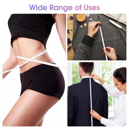 Retractable Mini Leather Tape Measure, Auto Retract Black Flowers - color: Black Flowers