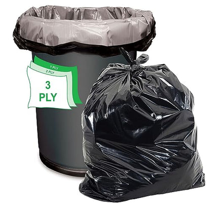 Aluf Plastics 45 Gallon Trash Bags - 1.7 MIL (eq) Black Heavy Duty Trash Can Liners - 40" x 47" - Pack of 100 - For Contractor, Industrial, Commercial, & Outdoor - style: 45 Gal, 1.7 Mil Equiv, 100 Count