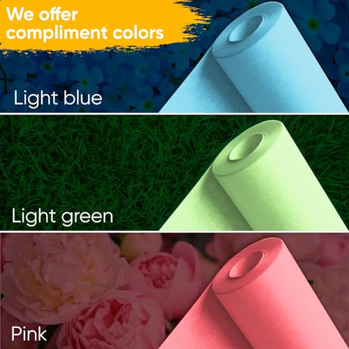 18" x 1200" (100 ft) Light Green Kraft Paper (Case of 16 Rolls), Made in USA - color: Light Green, style: Bulk Case - 1 Color