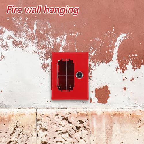 Zerodeko Emergency Key Lock Box for Doors and Windows Wall Mount Key Box for Wall Storage Fire Extinguisher Cabinet Holder 6.29 X 4.72 X 1.96 in