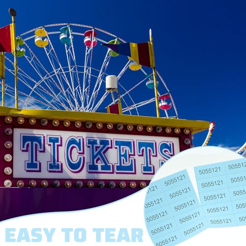 Kosiz 25 Bid 504 Raffle Ticket Sheets Chinese Auction Tickets, Light Blue - color: Light Blue, size: 25 Bid