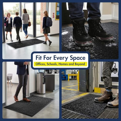 Notrax 109 Industrial Door Mat, 3' x 4' Charcoal, Made in the USA - color: Charcoal, size: 3' x 4' (Rectangular)
