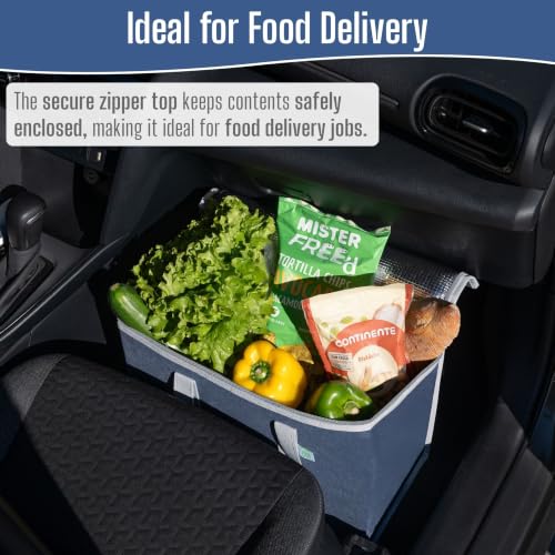 VENO 2 Pack Cooler Bag Insulated Grocery Bags for Food Delivery Heavy Duty - color: Dark Blue, size: 2 Pack