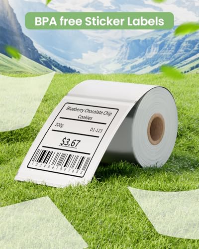 Phomemo Frosted Thermal Labels, 1.97"x3.15", for M110/M100/M220, 90 PCS - color: Frosted Clear, size: 1.97"x3.15"