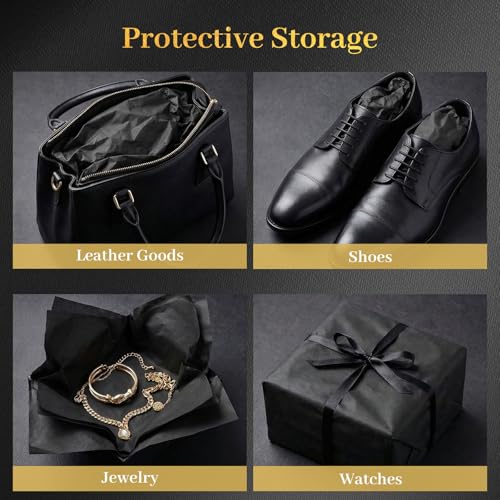 Koogel 330 Sheets Black Tissue Paper, 14 X 10 inches - color: Black