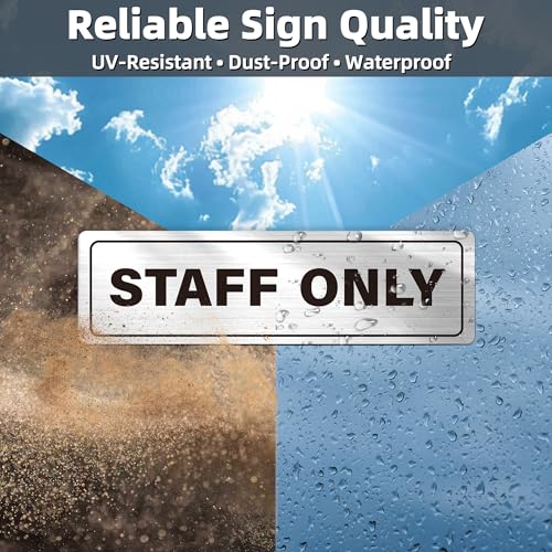 4 Pack Restroom for Customers Only Sign - Restroom Signs for Business Office, Bathroom Door Sign with Double Sided Tapes, Prevent Toilets from Being Occupied, Brushed Aluminum, 7" × 2" - style: Restroom For Customer Use Only