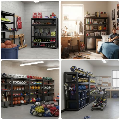 REIBII 5 Tier Garage Shelving for Garage, Adjustable Metal Shelving - size: 72" H x 36" W x 16" D