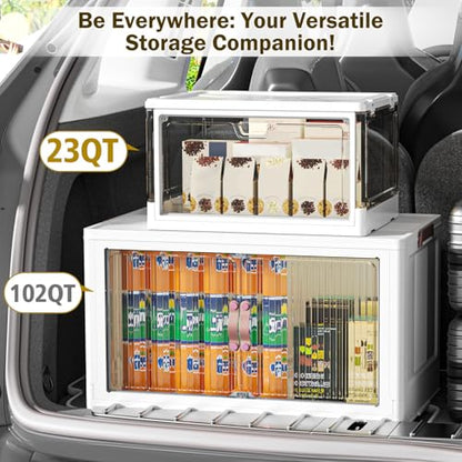 Kmiectse Clear Storage Bins with Lids 3 Pack 【Stackable & Sturdy】 - size: 3 Tier-3 Lids