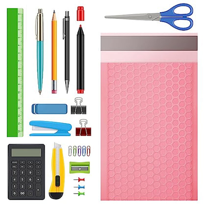 Dasen Bubble Mailers 3.5x5 Inch 50 Pcs,Small Self-Sealing Mail Shipping Bags,Pink Padded Envelopes #0000 - color: Pink, size: 3.5x5-50Pc