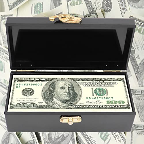 Black Acrylic Lockable Cash Box, Money Holder, Cash Organizer, Single Row Currency Tray, Money Storage Box - color: Black