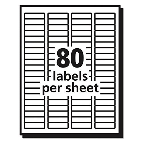 Avery Printable Return Address Labels with Sure Feed, 0.5" x 1.75", Matte Clear, 2,000 Blank Mailing Labels (05667) - size: 1/2 inch × 1-3/4 inch (Single Pack), style: 2,000 labels