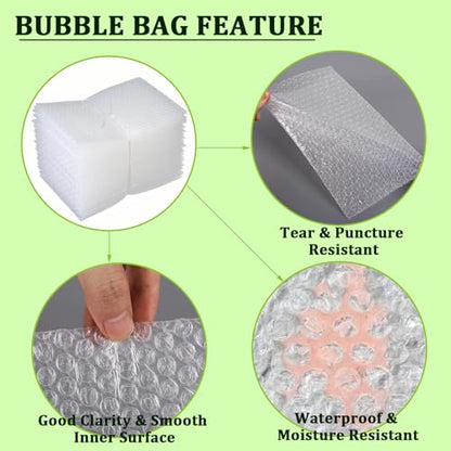 20 Pack Clear Bubble Out Bags, 14x18" Bubble Pouches Wrap - size: 14x18 inch
