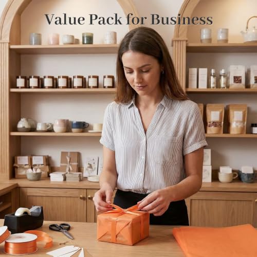 Koogel 330 Sheets Orange Tissue Paper Bulk - color: Orange