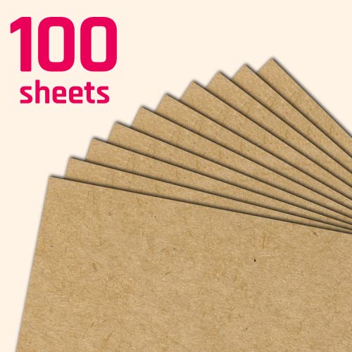 100 Sheets, Brown Kraft Cardstock, 200 GSM (75 lb. Cover), 8.5 x 11 inches - size: 100 Sheets