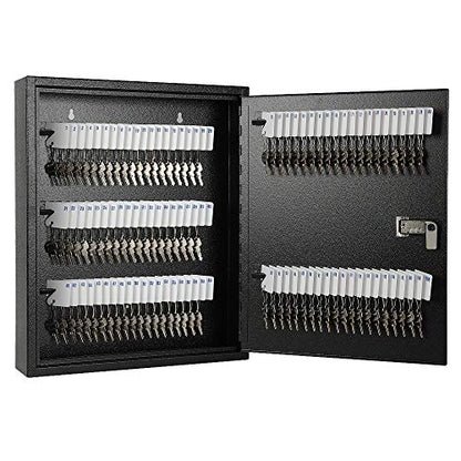 KYODOLED Key Box, Wall Mount 100 Key Cabinet, Combination Lock, Black - color: Black-05