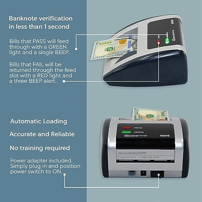 AccuBANKER D450 Counterfeit Bill Detector, 5 Point Detection, 3 Pack - size: 3 Pack