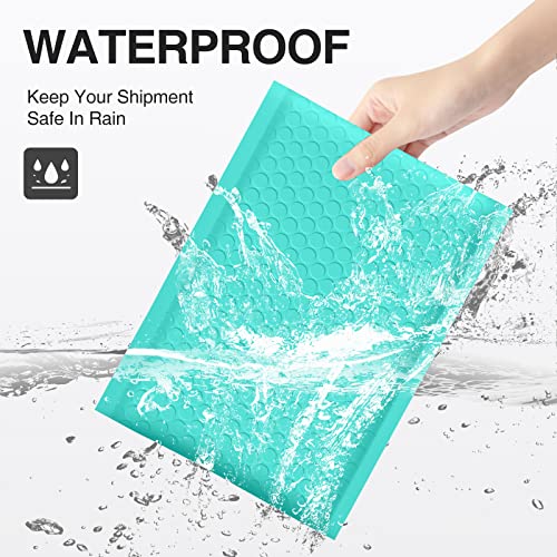 UCGOU Bubble Mailers 5x8.6" Usable Size 5x7" Padded Envelope Teal 100 Pack - color: Teal, size: 5x8.6" 100PC