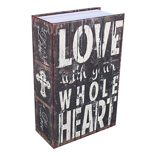 Simulation Dictionary Safe Box, Portable Book Secret Security Box, Fantastic and Deluxe Money Cash Jewelry Lock Box with 2 Keys for Home and Office Storing Extra Cash Jewelry (LOVE) - color: LOVE