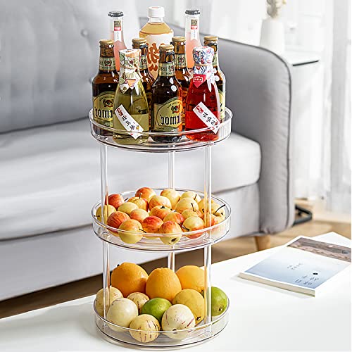 URALFA 3 Tier Lazy Susan Organizer, 9 Inch Clear Rotating Makeup Organizer - size: 9 Inch / 3 Tier / 1 Pack