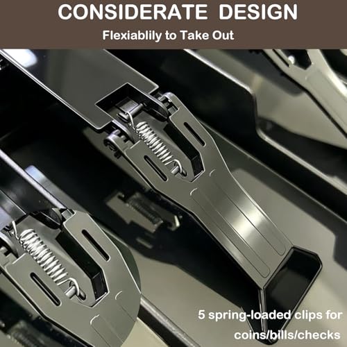 5 Bill & 4 Coin Compartments Cash Register Tray for Supermarkets, Shops