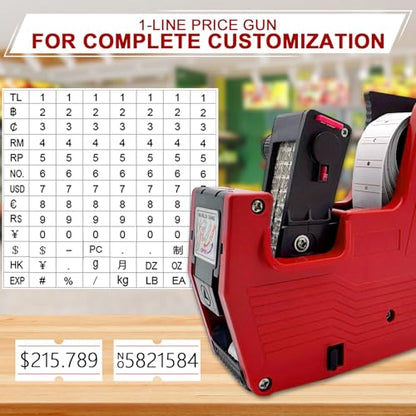 MX5500 1-Line Price Gun, Handheld Pricing Labeler for Retail - size: 1-Line