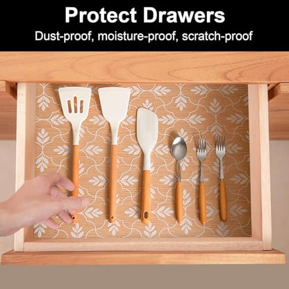 Cooyes Shelf Liners for Kitchen Cabinets - color: Aclear, size: 17.7"W x 236"L