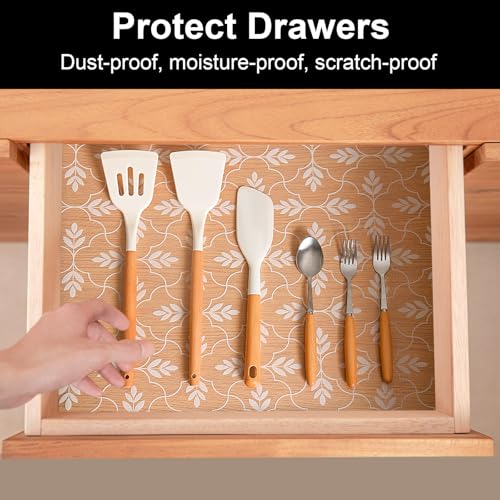Cooyes Shelf Liners for Kitchen Cabinets Waterproof Kitchen Cupboard Mats - color: Aclear, size: 11.8"W x 236"L