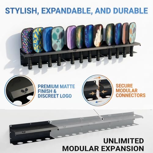 Pickleball Paddle Rack, Wall or Fence Moun
