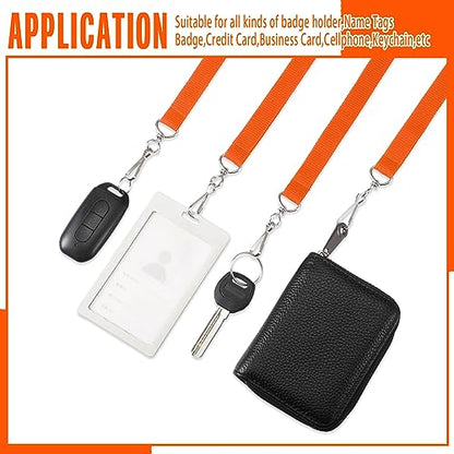 Patelai 120 Pcs Breakaway Lanyards with J Hook, Orange - color: Orange