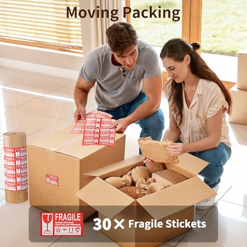 JARLINK Honeycomb Packing Paper, 15" x 328' Bubble Wrap Roll for Packing - size: 15"x 328'