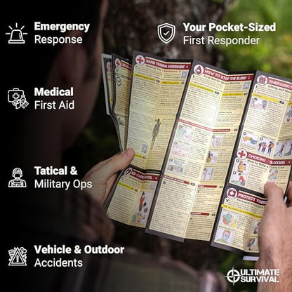 Tiny First Aid & Disaster Guide Set – Pocket Emergency Preparedness Handbooks for Survival, Safety, Natural Disasters & Everyday Crisis Response (2-Pack) - style: 1 First Aid Guide + 1 Disaster Guide