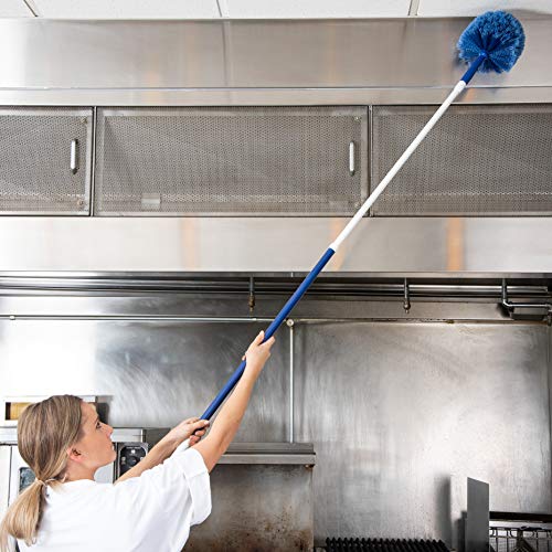 Sparta Round Duster Head, Soft Flagged Bristles, 9 Inch, Blue
