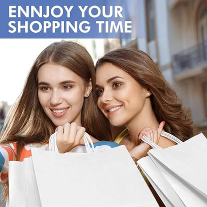 XPCARE White Large Paper Bags, 200 Pcs 16x6x12 Paper Gift Bags with Handles - color: White