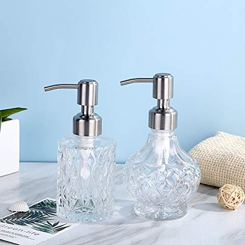 YunNasi Soap Dispenser with Pump, Clear Crystal Design, Refillable - color: Style 1
