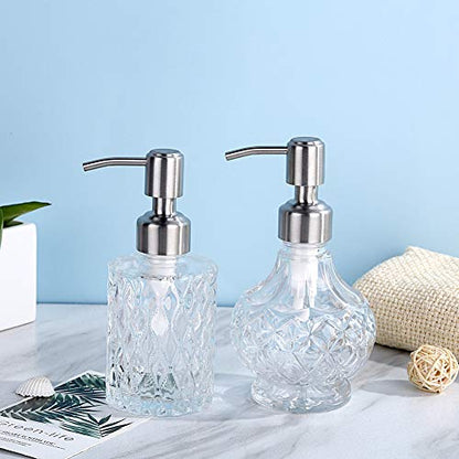 YunNasi Soap Dispenser with Pump, Clear Crystal Design, Refillable - color: Style 1