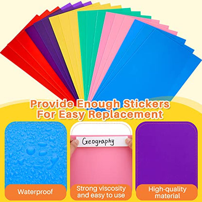 Chinco 18 Pack Library Shelf Dividers with 36 Stickers, 6x12 Inch Colorful