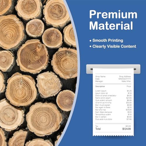 2 1/4" x 50' Thermal Receipt Paper Rolls 50 Rolls,BPA Free Receipt Paper - style: 2 1/4" x 50' Thermal-50Rolls