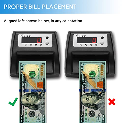 Automatic Counterfeit Bill Detector, Money Detector and Counter with UV, MG, IR, Size and Image Detection, USD Currency Value Checker Scanner, Black - style: T0030US Auto Bill Checker