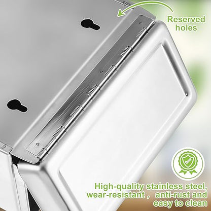 Tioncy 2 Pcs Sanitary Napkin Receptacle Wall Mounted,Natural Color - color: Natural Color