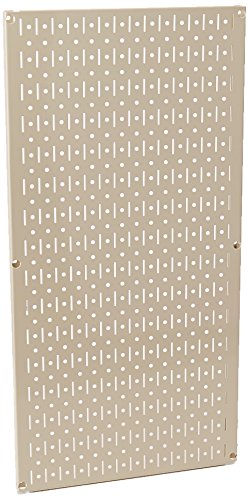 Wall Control Pegboard 32in x 16in Beige Metal Pegboard Tool Board Panel - color: Beige