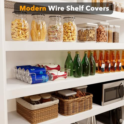 SpaceAid Wire Shelf Covers for Pantry Rack, 38" W x 16" D, White 4pcs - size: 38"W x 16"D