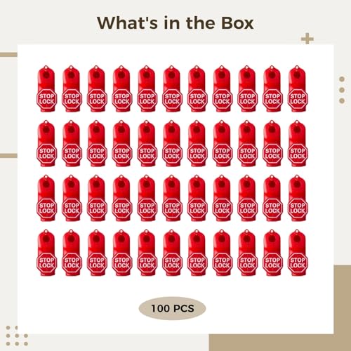 100 PCS Stop Lock Security Peg Hook Locks, Plastic Anti-Theft Display Hook Locks for Retail Pegboard, Universal Security Locks with 0.24 Inches Hole for Store Display and Merchandise Protection