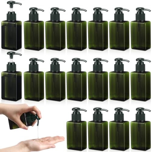 Domensi 24 Pcs 3.4 oz Pump Bottle Mini Travel Bottles, Dark Green - color: Dark Green