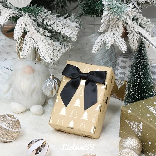 Black Satin Ribbon Twist Tie Bows, 5 Inch, 36 Pack - color: Black