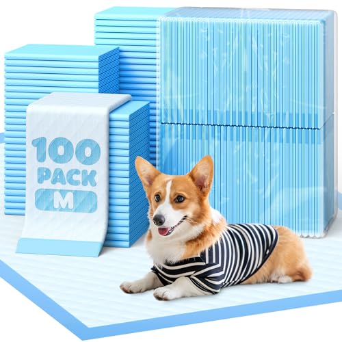 Powools Puppy Pads, 22 x 22 in, Super Absorbent, Spill-Proof, 100 Packs - size: 22" × 22" - 100 Packs