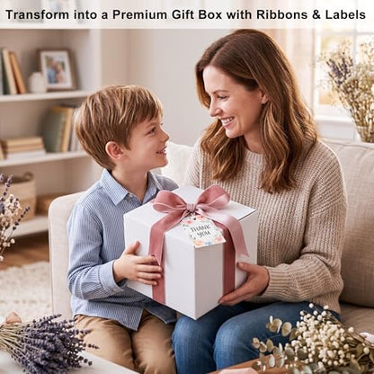8x8x8" White Shipping Boxes, 10-Pack, Heavy-Duty Corrugated Mailer Boxes for Small Business, DIY Gift Boxes for Perfume & Jewelry, Crush-Resistant - size: 8 × 8 × 8 in