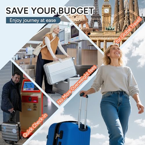 travel inspira Digital Luggage Scale – Portable Hanging Suitcase Weight Scale for Travel, 110 lb Capacity, Backlit LCD Display, Prevents Airport Overweight Fees, Battery Included - color: Red