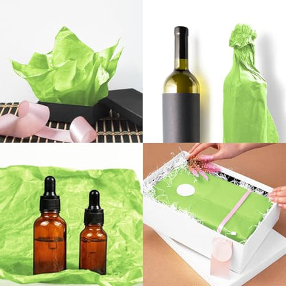 120 Sheets 14 x 20 Inch Lime Green Tissue Paper for Gift Bag - color: Lime Green