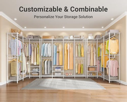 VIPEK V40 Heavy Duty Clothes Rack, Modular Closet System Clothing Rack - color: White, size: V40 Regular